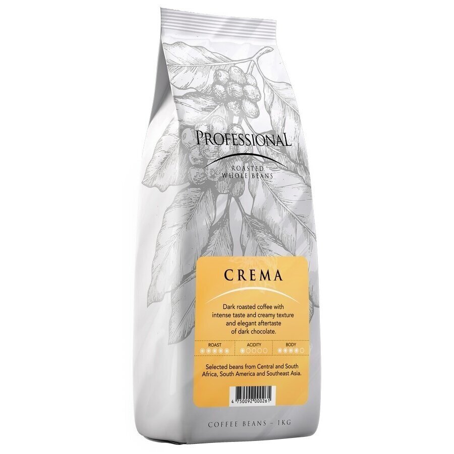 Kohvioad Professional crema, 1 kg hind ja info | Kohv, kakao | kaup24.ee