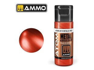 Akrüülvärv Ammo Mig Atom Metallic Red, 20ml, 20174 hind ja info | Kunstitarbed, voolimise tarvikud | kaup24.ee