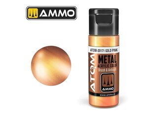 Akrüülvärv Ammo Mig Atom Metallic Gold Pink, 20ml, 20171 hind ja info | Kunstitarbed, voolimise tarvikud | kaup24.ee