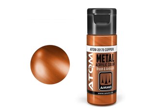 AMMO MIG - ATOM Акриловые краски METALLIC Copper, 20ml, 20170 цена и информация | Принадлежности для рисования, лепки | kaup24.ee