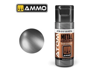 AMMO MIG - ATOM Акриловые краски METALLIC Gun Metal, 20ml, 20167 цена и информация | Принадлежности для рисования, лепки | kaup24.ee