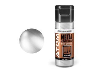 Akrüülvärv Ammo Mig Atom Metallic Aluminium, 20ml, 20165 hind ja info | Kunstitarbed, voolimise tarvikud | kaup24.ee