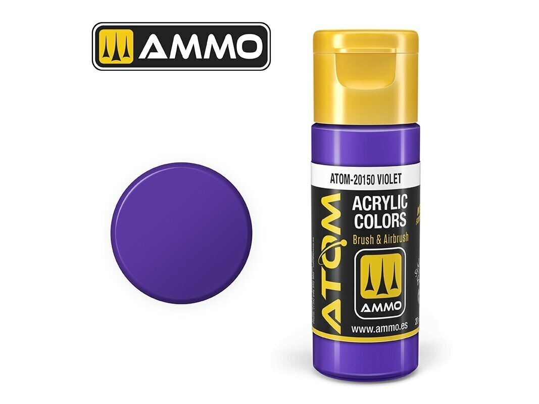Akrüülvärv Ammo Mig Atom Violet, 20ml, 20150 hind ja info | Kunstitarbed, voolimise tarvikud | kaup24.ee