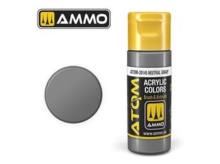 Akrüülvärv Ammo Mig Atom Neutral Gray, 20ml, 20145 hind ja info | Kunstitarbed, voolimise tarvikud | kaup24.ee