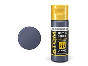 AMMO MIG - ATOM Акриловые краски Intermediate Blue, 20ml, 20136 цена и информация | Принадлежности для рисования, лепки | kaup24.ee