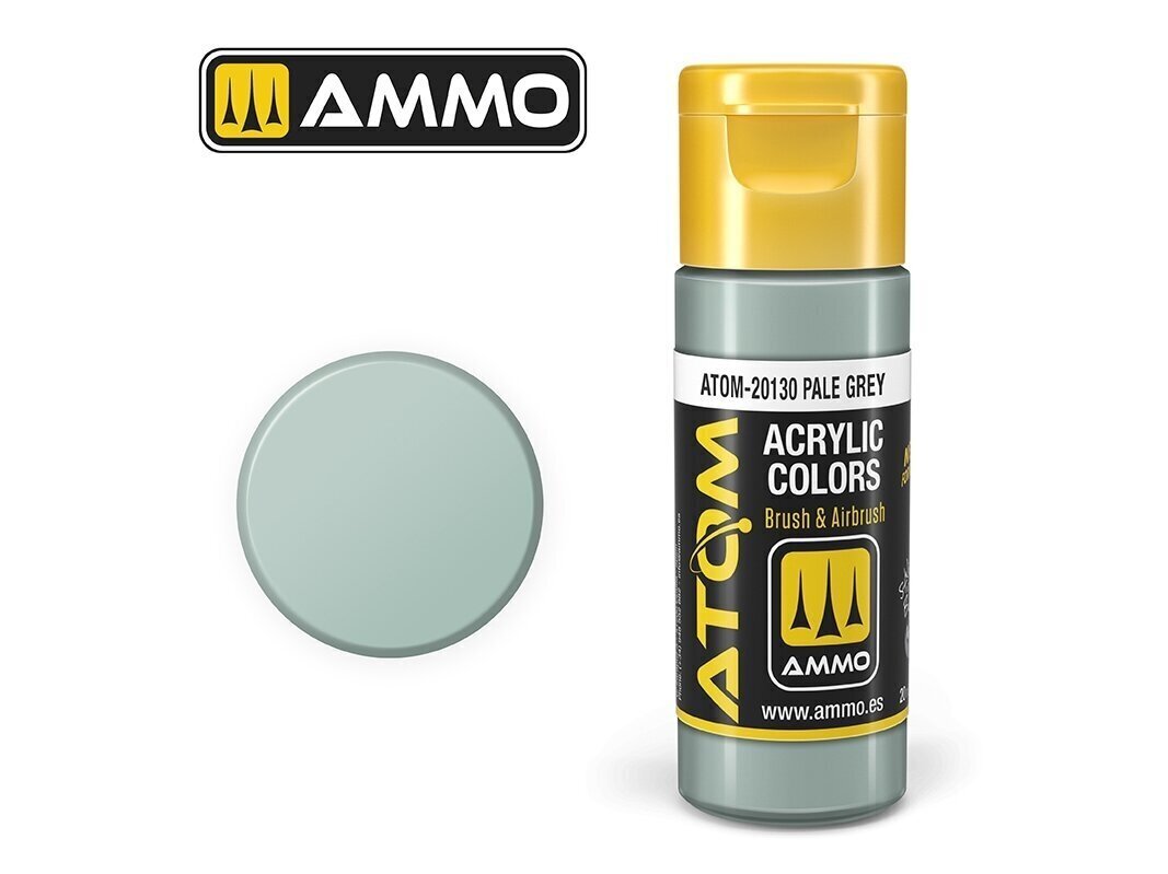 Akrüülvärv Ammo Mig Atom Pale Grey, 20ml, 20130 hind ja info | Kunstitarbed, voolimise tarvikud | kaup24.ee