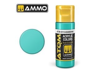 AMMO MIG - ATOM Акриловые краски Aquamarine, 20ml, 20116 цена и информация | Принадлежности для рисования, лепки | kaup24.ee