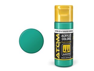 Akrüülvärv Ammo Mig Atom Turquoise Green, 20ml, 20114 hind ja info | Kunstitarbed, voolimise tarvikud | kaup24.ee