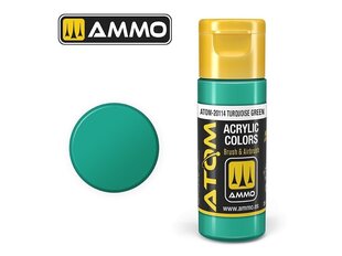 Akrüülvärv Ammo Mig Atom Turquoise Green, 20ml, 20114 hind ja info | Kunstitarbed, voolimise tarvikud | kaup24.ee