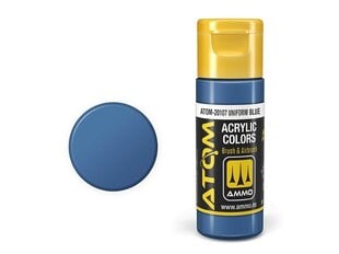 AMMO MIG - ATOM Акриловые краски Uniform Blue, 20ml, 20107 цена и информация | Принадлежности для рисования, лепки | kaup24.ee