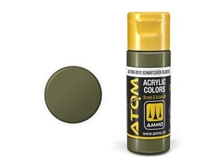 AMMO MIG - ATOM Акриловые краски Schwartzgrün RLM70, 20ml, 20101 цена и информация | Принадлежности для рисования, лепки | kaup24.ee