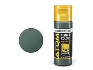 AMMO MIG - ATOM Акриловые краски Green Grey, 20ml, 20100 цена и информация | Принадлежности для рисования, лепки | kaup24.ee