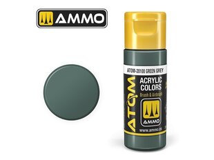 AMMO MIG - ATOM Акриловые краски Green Grey, 20ml, 20100 цена и информация | Принадлежности для рисования, лепки | kaup24.ee