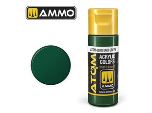 Akrüülvärv Ammo Mig Atom Dark Green, 20ml, 20092 hind ja info | Kunstitarbed, voolimise tarvikud | kaup24.ee