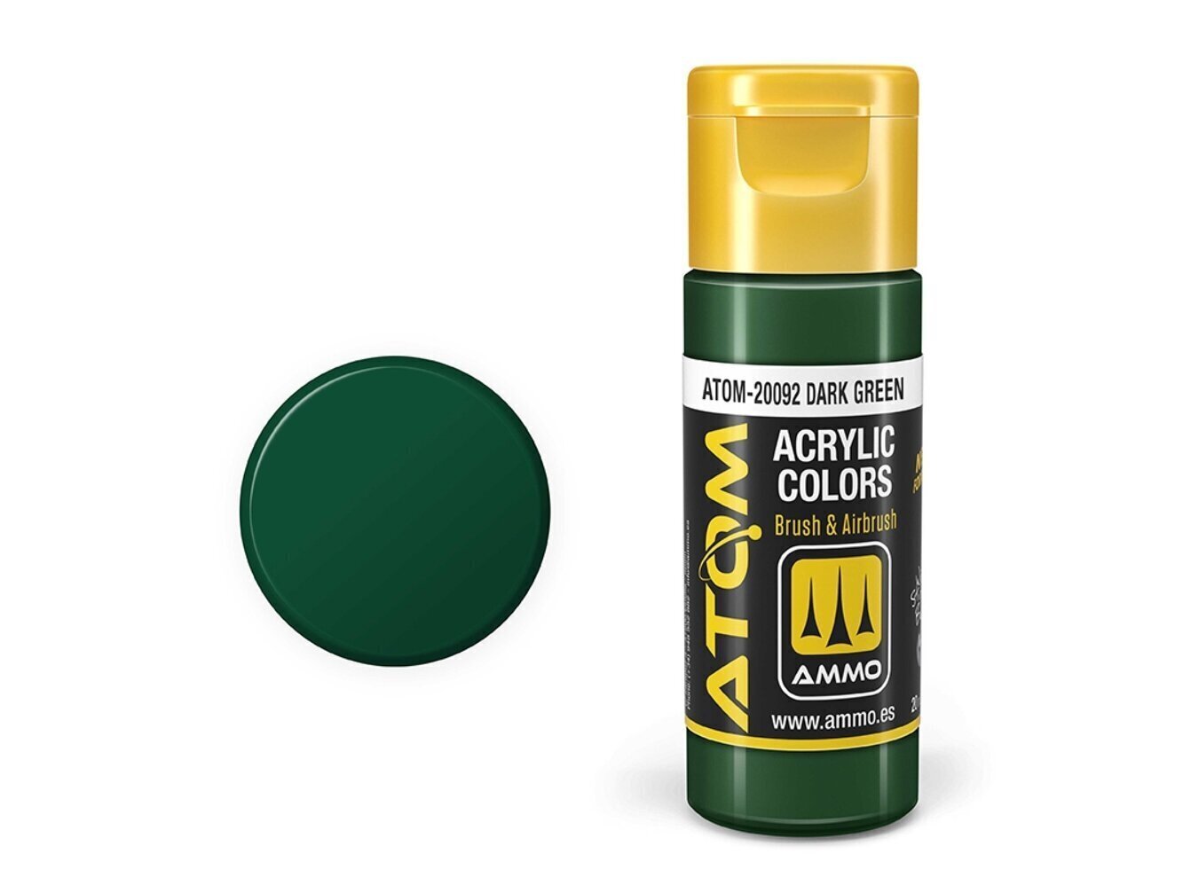 Akrüülvärv Ammo Mig Atom Dark Green, 20ml, 20092 hind ja info | Kunstitarbed, voolimise tarvikud | kaup24.ee