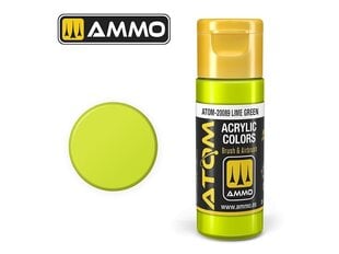 Akrüülvärv Ammo Mig Atom Lime Green, 20ml, 20089 hind ja info | Kunstitarbed, voolimise tarvikud | kaup24.ee