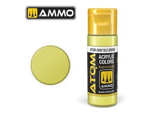 Akrüülvärv Ammo Mig Atom Bile Green, 20ml, 20087 hind ja info | Kunstitarbed, voolimise tarvikud | kaup24.ee