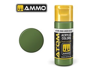 Akrüülvärv Ammo Mig Atom Green Base, 20ml, 20083 hind ja info | Kunstitarbed, voolimise tarvikud | kaup24.ee