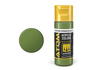 Akrüülvärv Ammo Mig Atom Resedagrün RAL 6011, 20ml, 20081 hind ja info | Kunstitarbed, voolimise tarvikud | kaup24.ee