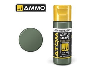 Akrüülvärv Ammo Mig Atom Field Grey, 20ml, 20080 hind ja info | Kunstitarbed, voolimise tarvikud | kaup24.ee