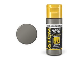 Akrüülvärv Ammo Mig Atom Grau RLM02, 20ml, 20078 hind ja info | Kunstitarbed, voolimise tarvikud | kaup24.ee