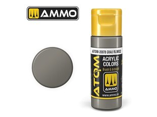 Akrüülvärv Ammo Mig Atom Grau RLM02, 20ml, 20078 hind ja info | Kunstitarbed, voolimise tarvikud | kaup24.ee