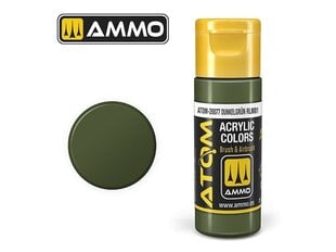 Akrüülvärv Ammo Mig Atom Dunkelgrün RLM81, 20ml, 20077 hind ja info | Kunstitarbed, voolimise tarvikud | kaup24.ee