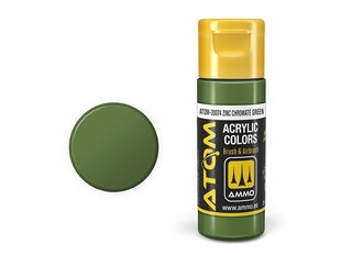 Akrüülvärv Ammo Mig Atom Zinc Chromate Green, 20ml, 20074 hind ja info | Kunstitarbed, voolimise tarvikud | kaup24.ee