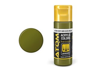 Akrüülvärv Ammo Mig Atom Dark Olive Green, 20ml, 20072 hind ja info | Kunstitarbed, voolimise tarvikud | kaup24.ee