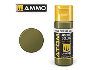 AMMO MIG - ATOM Акриловые Sinai Grey, 20ml, 20070 цена и информация | Принадлежности для рисования, лепки | kaup24.ee