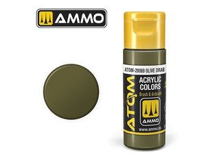 Akrüülvärv Ammo Mig Atom Olive Drab, 20ml, 20069 hind ja info | Kunstitarbed, voolimise tarvikud | kaup24.ee