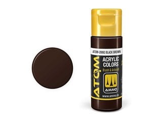 Akrüülvärv Ammo Mig Atom Black Brown, 20ml, 20063 hind ja info | Kunstitarbed, voolimise tarvikud | kaup24.ee