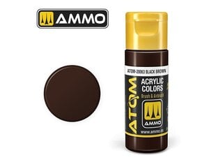 Akrüülvärv Ammo Mig Atom Black Brown, 20ml, 20063 hind ja info | Kunstitarbed, voolimise tarvikud | kaup24.ee