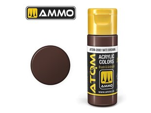 Акриловые краски Ammo by MIG Jimenez Atom Nanto Brown, 20мл, 20061 цена и информация | Принадлежности для рисования, лепки | kaup24.ee