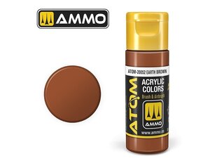 Akrüülvärv Ammo Mig Atom Earth Brown, 20ml, 20052 hind ja info | Kunstitarbed, voolimise tarvikud | kaup24.ee