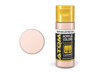 AMMO MIG - ATOM Акриловые Light Pink Flesh, 20ml, 20040 цена и информация | Принадлежности для рисования, лепки | kaup24.ee