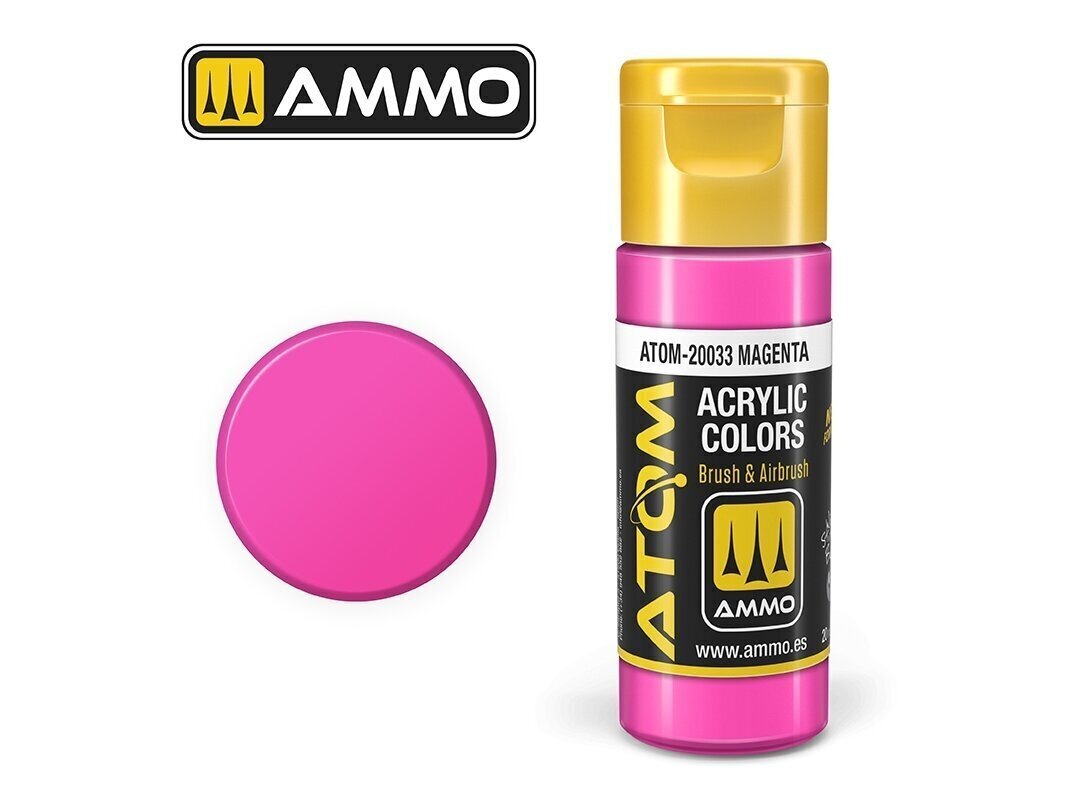 Akrüülvärv Ammo Mig Atom Magenta, 20ml, 20033 hind ja info | Kunstitarbed, voolimise tarvikud | kaup24.ee