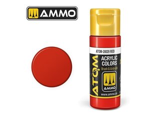 Akrüülvärv Ammo Mig Atom Scarlet Red, 20ml, 20028 hind ja info | Kunstitarbed, voolimise tarvikud | kaup24.ee