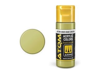 Akrüülvärv Ammo Mig Atom Khaki Green, 20ml, 20025 hind ja info | Kunstitarbed, voolimise tarvikud | kaup24.ee