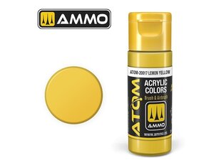AMMO MIG - ATOM Акриловые Lemon Yellow, 20ml, 20017 цена и информация | Принадлежности для рисования, лепки | kaup24.ee