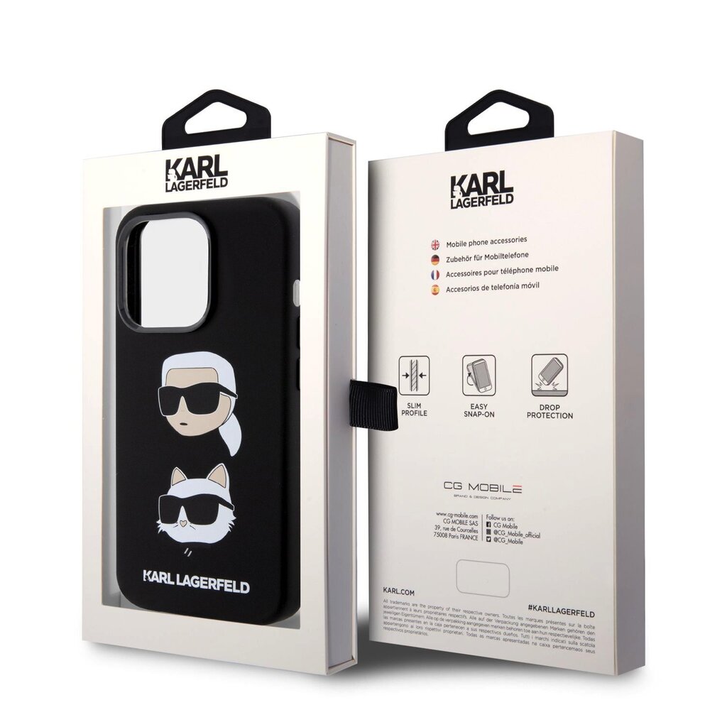 Karl Lagerfeld Liquid Silicone Karl and Choupette Heads hind ja info | Telefoni kaaned, ümbrised | kaup24.ee