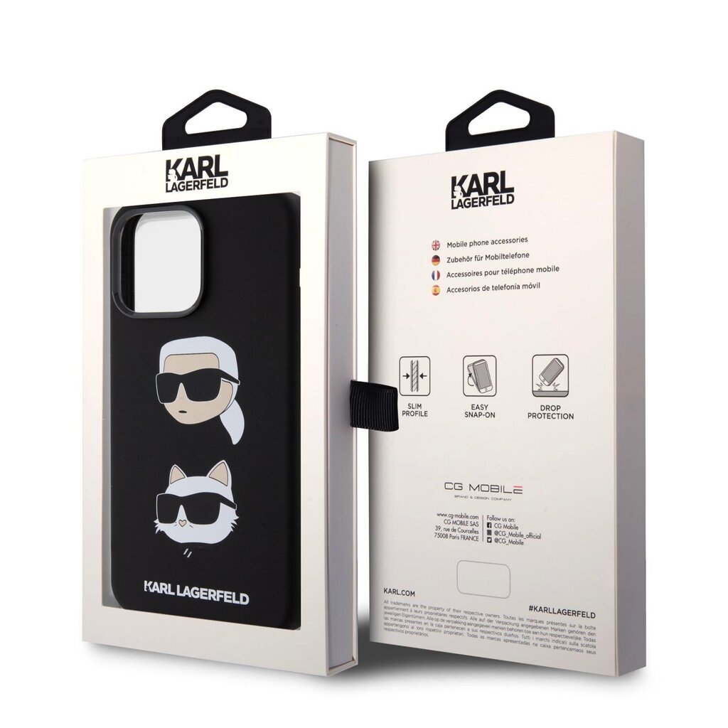 Karl Lagerfeld Liquid Silicone Karl and Choupette Heads hind ja info | Telefoni kaaned, ümbrised | kaup24.ee
