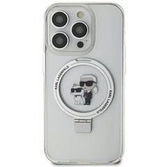 Original Pouch KARL LAGERFELD Ring Stand Karl Head MagSafe KLHMP15XHMRSKHH for Iphone 15 Pro Max White цена и информация | Чехлы для телефонов | kaup24.ee