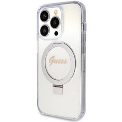 Guess IML Ring Stand Glitter MagSafe Case for iPhone 15 Pro Max Transparent цена и информация | Чехлы для телефонов | kaup24.ee