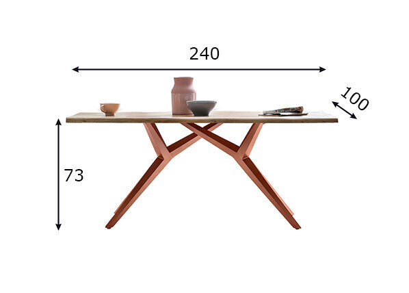 Söögilaud Tables&Co, pruun цена и информация | Köögi- ja söögilauad | kaup24.ee