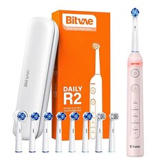 Bitvae Звуковая зубная щетка с набором насадок и дорожным футляром Bitvae R2 (розовый) цена и информация | Электрические зубные щетки | kaup24.ee