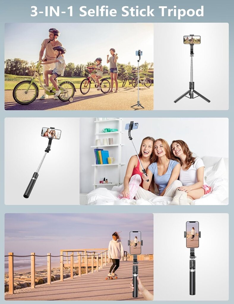 Pnitri PNQ02MP цена и информация | Selfie sticks | kaup24.ee