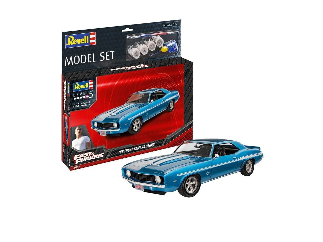 Revell - Fast & Furious 1969 Chevy Camaro Yenko mudeli komplekt, 1/25, 67694 цена и информация | Liimitavad mudelid | kaup24.ee