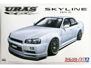 Aoshima - Nissan Skyline URAS Type-R ER34, 1/24, 05534 hind ja info | Liimitavad mudelid | kaup24.ee
