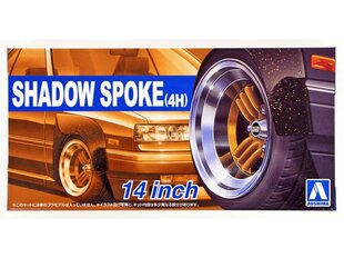 Aoshima - Комплект колес Shadow Spoke (4H) 14", 1/24, 05322 цена и информация | Конструкторы и кубики | kaup24.ee